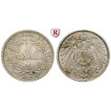 German Empire, Standard currency, 1 Mark 1912, F, 5.0 g fine, vf-xf, J. 17