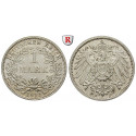 German Empire, Standard currency, 1 Mark 1912, D, 5.0 g fine, FDC, J. 17