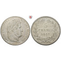 France, Louis Philippe, 5 Francs 1837, xf