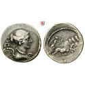 Roman Republican Coins, T. Carisius, Denarius 46 BC, vf / nearly vf