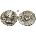 Roman Republican Coins, L. Farsuleius Mensor, Denarius 75 BC, vf-xf