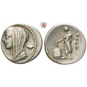 Roman Republican Coins, L. Cassius Longinus, Denarius 78 BC, vf-xf