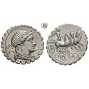 Roman Republican Coins, C.Naevius Balbus, Denarius, serratus 79 BC, xf
