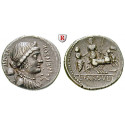 Roman Republican Coins, L. Farsuleius Mensor, Denarius 75 BC, vf-xf