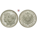 German Empire, Sachsen-Weimar-Eisenach, Wilhelm Ernst, 3 Mark 1910, on the marriage with Feodora, A, PROOF, J. 162