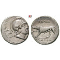 Roman Republican Coins, P. Satrienus, Denarius 77 BC, nearly xf