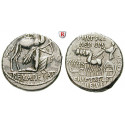 Roman Republican Coins, M. Aemilius Scaurus and Pub. Plautius Hypsaeus, Denarius 58 BC, good vf