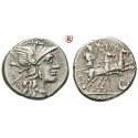 Roman Republican Coins, Anonymous, Denarius 143 BC, good vf