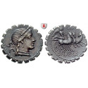 Roman Republican Coins, C.Naevius Balbus, Denarius, serratus 79 BC, xf