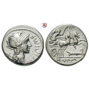 Roman Republican Coins, M. Cipius, Denarius 115-114 BC, vf-xf