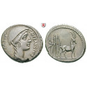 Roman Republican Coins, Cn. Plancius, Denarius 55 BC, nearly xf / good xf