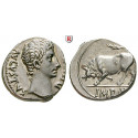 Roman Imperial Coins, Augustus, Denarius 15-13 BC, xf