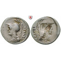 Roman Republican Coins, P. Servillus Rullus, Denarius, vf