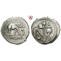 Roman Republican Coins, Caius Iulius Caesar, Denarius 49-48 BC, vf-xf