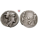 Roman Republican Coins, Ti. Veturius, Denarius 137 BC, vf