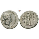 Roman Republican Coins, P. Clodius, Denarius 42 BC, nearly xf