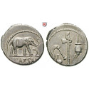 Roman Republican Coins, Caius Iulius Caesar, Denarius 49-48 BC, good vf