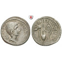 Roman Republican Coins, Octavian, Denarius 37 BC, vf-xf