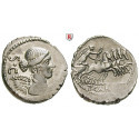 Roman Republican Coins, T. Carisius, Denarius 46 BC, xf
