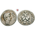 Roman Imperial Coins, Augustus, Denarius 18 BC, good vf