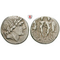 Roman Republican Coins, L. Memmius, Denarius 109-108 BC, good vf