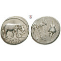 Roman Republican Coins, Caius Iulius Caesar, Denarius 49-48 BC, good vf
