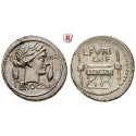 Roman Republican Coins, L. Furius Brocchus, Denarius 63 BC, xf-unc