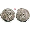 Roman Republican Coins, M. Junius Brutus, Denarius 54 BC, vf-xf