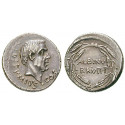 Roman Republican Coins, Albinus Bruti, Denarius 48 BC, xf