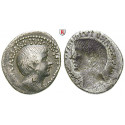 Roman Republican Coins, Octavian, Denarius 36 BC, vf