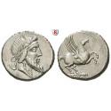 Roman Republican Coins, Q. Titius, Denarius 90 BC, nearly xf