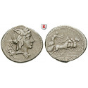 Roman Republican Coins, L. Iulius Bursio, Denarius 85 BC, vf