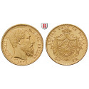 Belgium, Belgian Kingdom, Leopold II., 20 Francs 1871, 5.81 g fine, xf