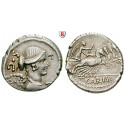 Roman Republican Coins, T. Carisius, Denarius 46 BC, vf-xf