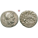 Roman Republican Coins, C. Servilius Vatia, Denarius 127 BC, vf-xf