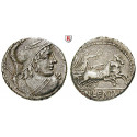 Roman Republican Coins, Cn. Lentulus Clodianus, Denarius 88 BC, vf-xf