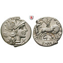Roman Republican Coins, Sext. Pompeius Fostlus, Denarius 137 BC, xf