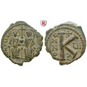 Byzantium, Justin II. und Sophia, Half follis 570-571, year 6, good vf
