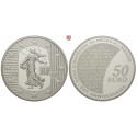 France, Fifth Republic, 50 Euro 2009, 155.61 g fine, PROOF