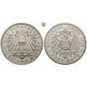 German Empire, Lübeck, 5 Mark 1907, A, good xf, J. 83