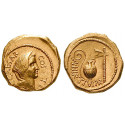 Roman Republican Coins, Caius Iulius Caesar, Aureus 46 BC, xf / good xf