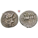Roman Republican Coins, M. Vargunteius, Denarius 130 BC, vf-xf