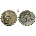 Roman Republican Coins, L. Roscius Fabatus, Denarius, serratus 64 BC, nearly xf