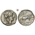 Roman Republican Coins, P. Maenius Antiaticus, Denarius 132 BC, xf