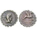 Roman Republican Coins, L. Papius, Denarius, serratus 79 BC, vf-xf / xf