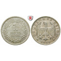 Weimar Republic, Standard currency, 1 Reichsmark 1925, F, nearly FDC, J. 319