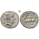 Roman Republican Coins, Pinarius Natta, Denarius 155 BC, xf