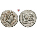 Roman Republican Coins, L. Pomponius Molo, Denarius 97 BC, xf / vf-xf