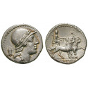 Roman Republican Coins, M. Volteius, Denarius 78 BC, xf