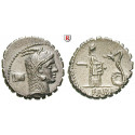 Roman Republican Coins, L. Roscius Fabatus, Denarius, serratus 64 BC, xf